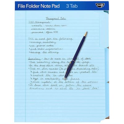 36 Pack File Folder Notepads 9.5x12.5 Notebook Organizer Document Filing
