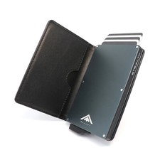 Image of STEALTH Wallet | Aluminium & Leather RFID Blocking Card Holder Pop-Up Wallets