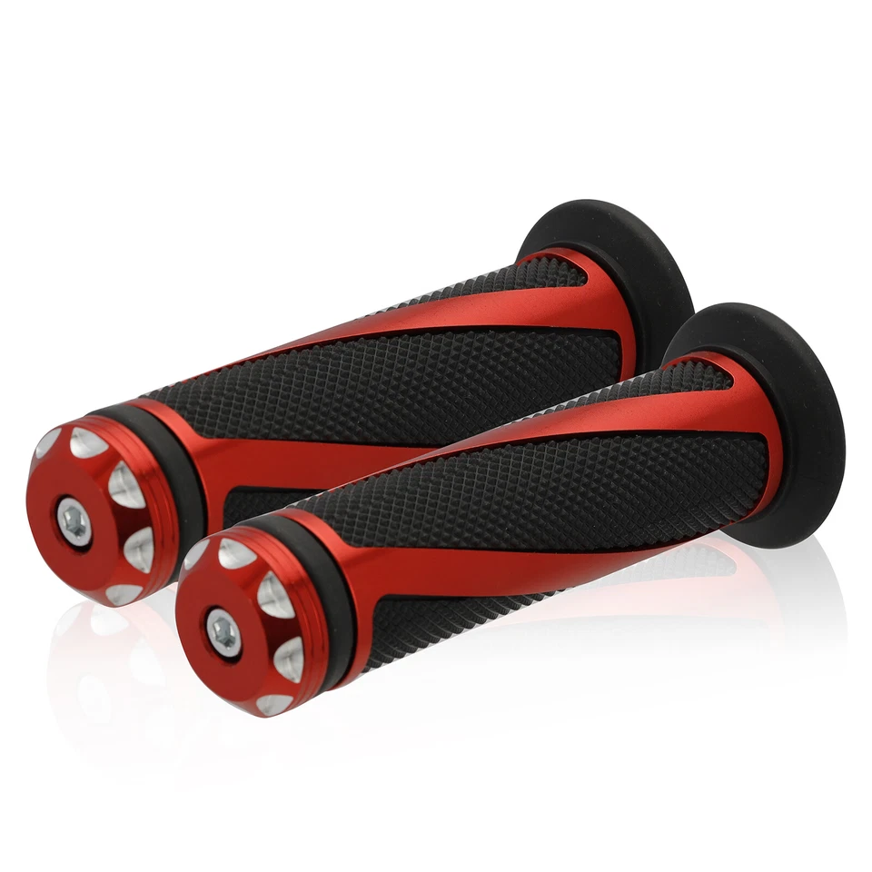 Пара удобных противоскользящих резиновых ручек на руль мотоцикла 7/8 дюйма 1 дюйм - Изображение 2 из 4