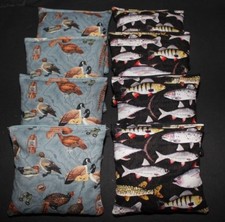 Hunting Ducks Fishing CORNHOLE BEAN BAGS 8 ACA Regulation Corn Toss Game Bags