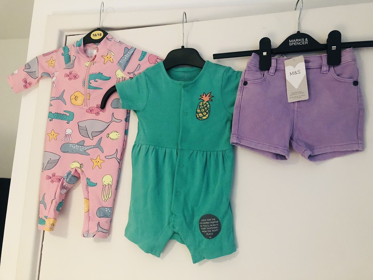 Collection M And S Baby Wear 5pk Cotton-Rich Rib Long Sleeve