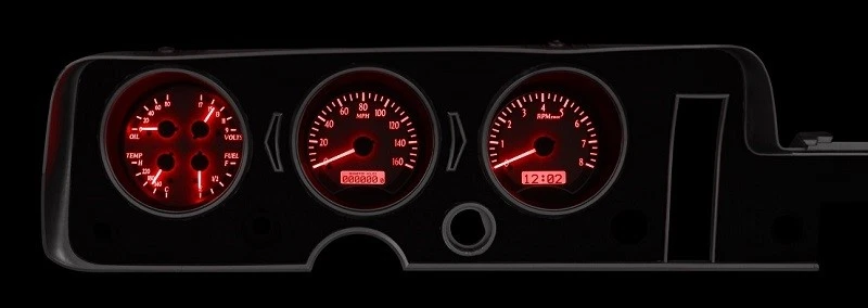 Dakota Digital 68 Pontiac GTO Lemans Tempest Sistema de Calibre Analógico VHX-68P-GTO-S-R Foto 3 de 4