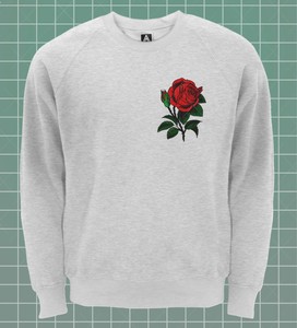 rose print sweatshirt