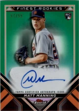 2022 Finest Rookie Design Variation Auto Green Ref FRDAMM Matt Manning Auto/99