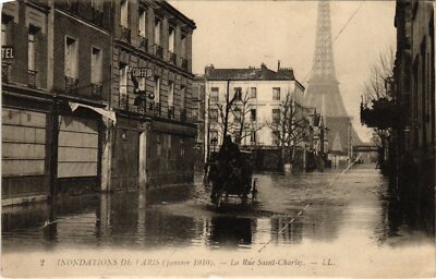 CPA PARIS Überschwemmung 1910 - Rue St-Charles FRANKREICH (1434084)