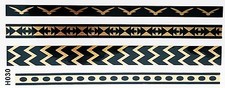 Tattoo Gold Black Disposable Flash Adhesive Temporary 4teile Band Chain Foot H30