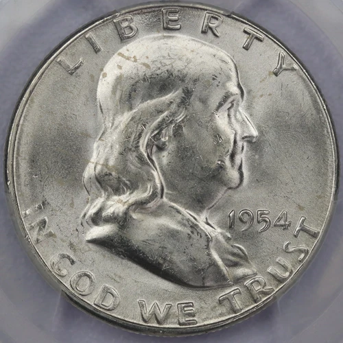 1954-S 50c Franklin Half Dollar - PCGS MS 64 FBL