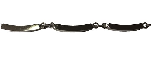 VTG Les Bernard Inc Silver Bars Modernist 15" Collar Choker Necklace MCM - Picture 3 of 8