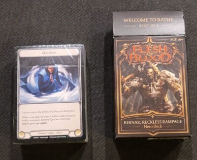 Flesh and Blood ALPHA Hero Deck Rhinar Sealed Some box wear | eBay