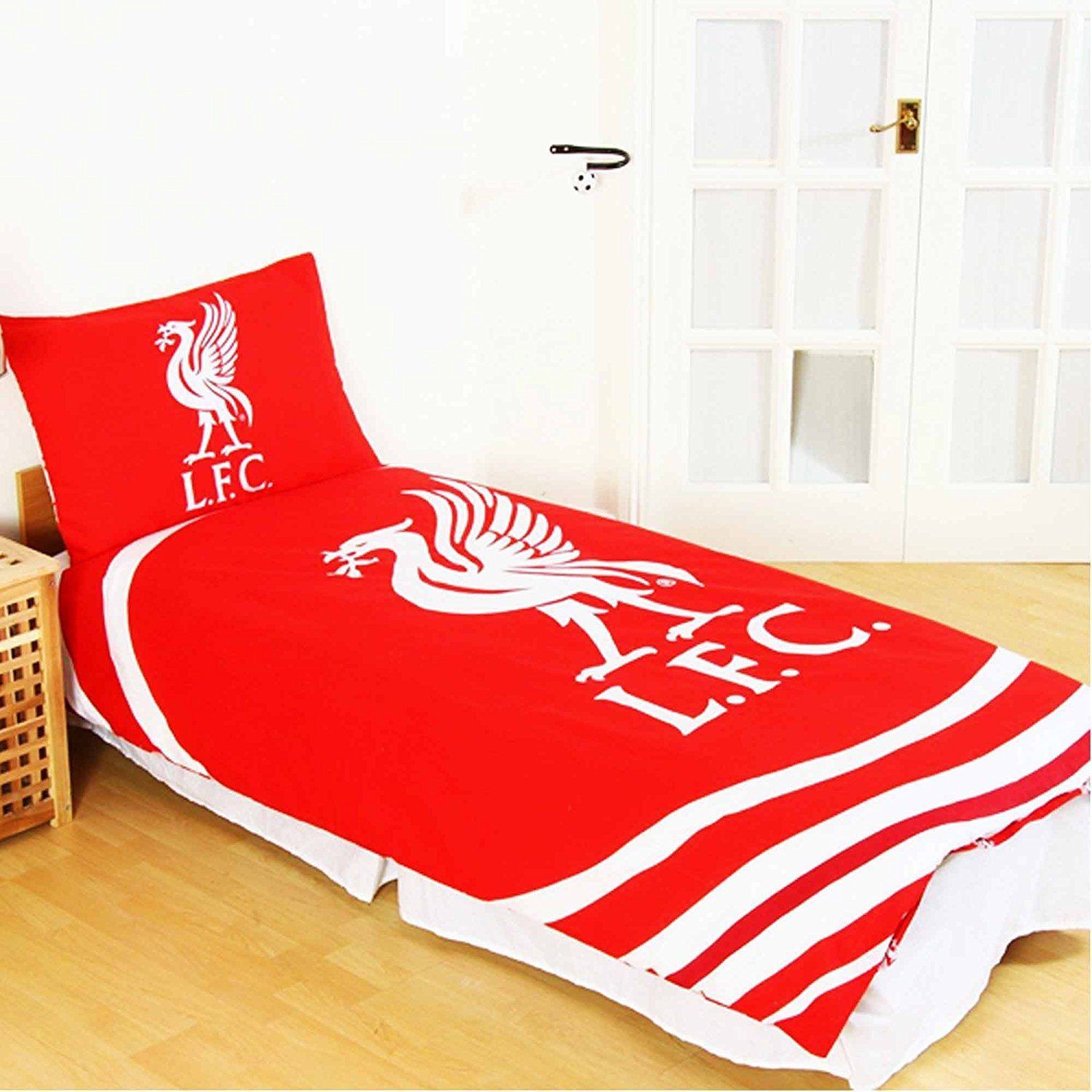 Liverpool FC Single Duvet Cover Pulse and Pillowcase Set Gift Official Licensed