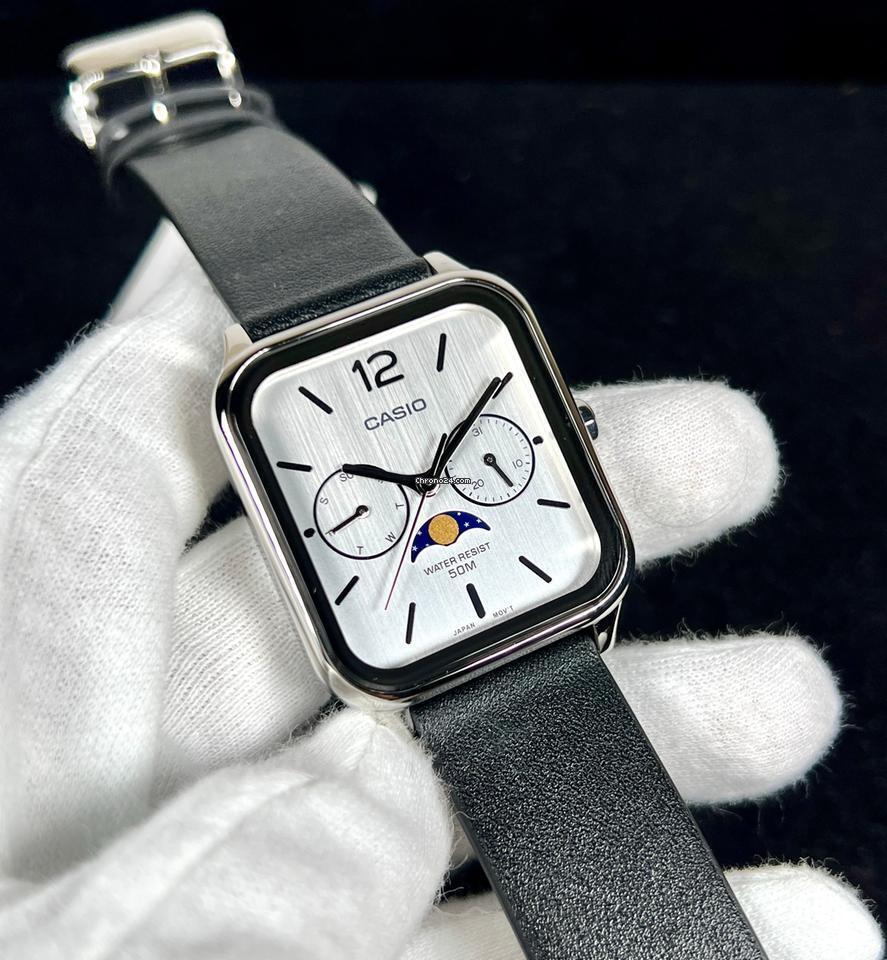 Casio MTP-M305L-7A Moonphase Quartz Men's Watch - Silver for Casio MTP-M305L-7A Moonphase Quartz Men's Watch - Silver for