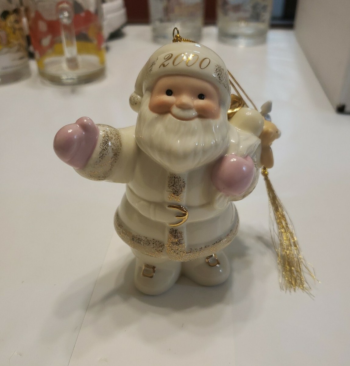 Lenox Classics 2000 Santa's Special Delivery Ornament 24 kt gold