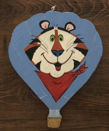 Hand-Painted Tony the Tiger Wooden 2-Sided Ballon Wall or Hanging Decor - Picture 2 of 2