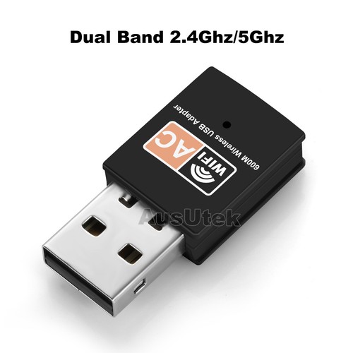 Dual Band 600Mbps USB WiFi Wireless Dongle AC600 Lan Network Adapter 2.4GHz 5GHz - Picture 3 of 6