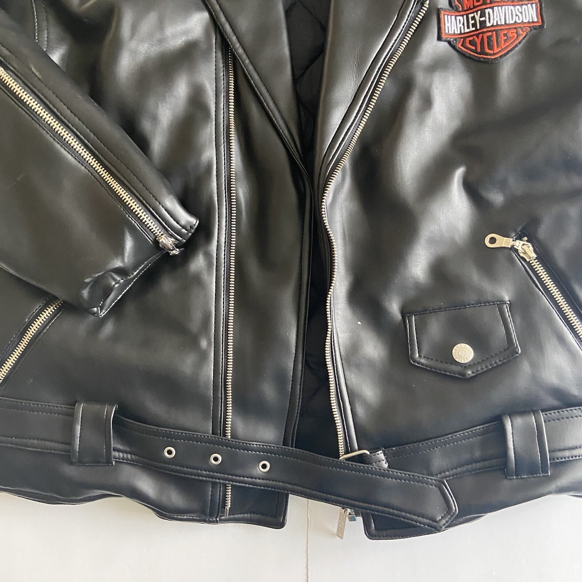 Harley-Davidson Black Jacket Sz 16/18 Womens Born To Ride