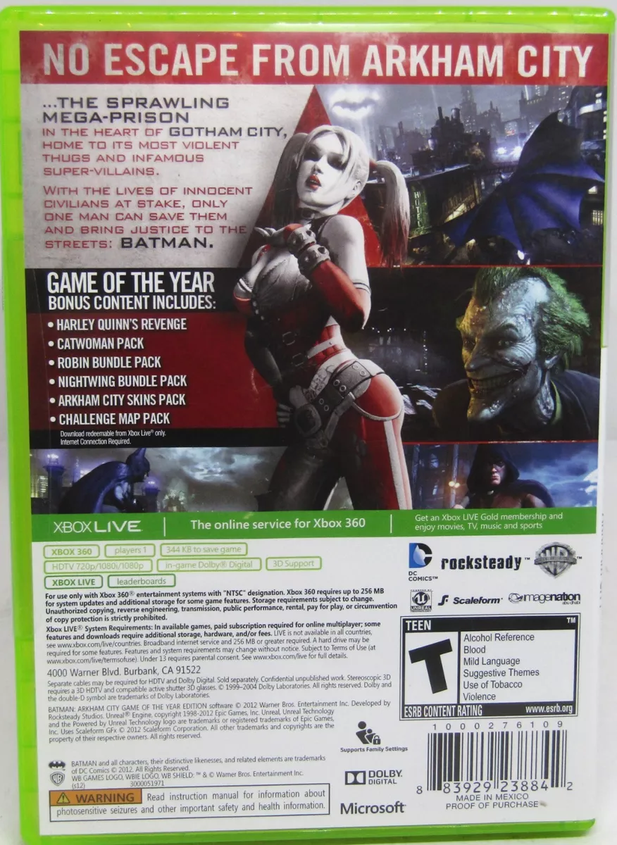 Batman: Arkham City Game of the Year Edition Xbox 360 1000276109 - Best Buy