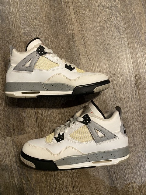 Jordan 4 White Cement 2016 Size 7Y Used No Box | eBay