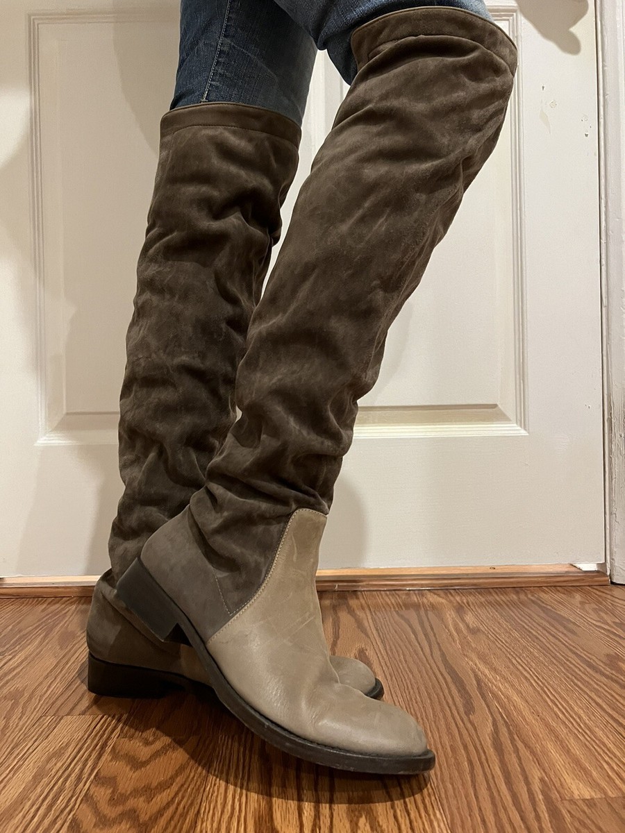 【関税&送料込み】Brunello Cucinelli Suede Leather Boots BRUNELLO CUCINELLI suede above knee boots ( retail $3,895