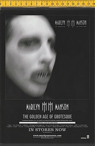 MARILYN MANSON Grotesk Berlesk Tour 2003 Japan original flyer volantino in carta - Imagen 2 de 2