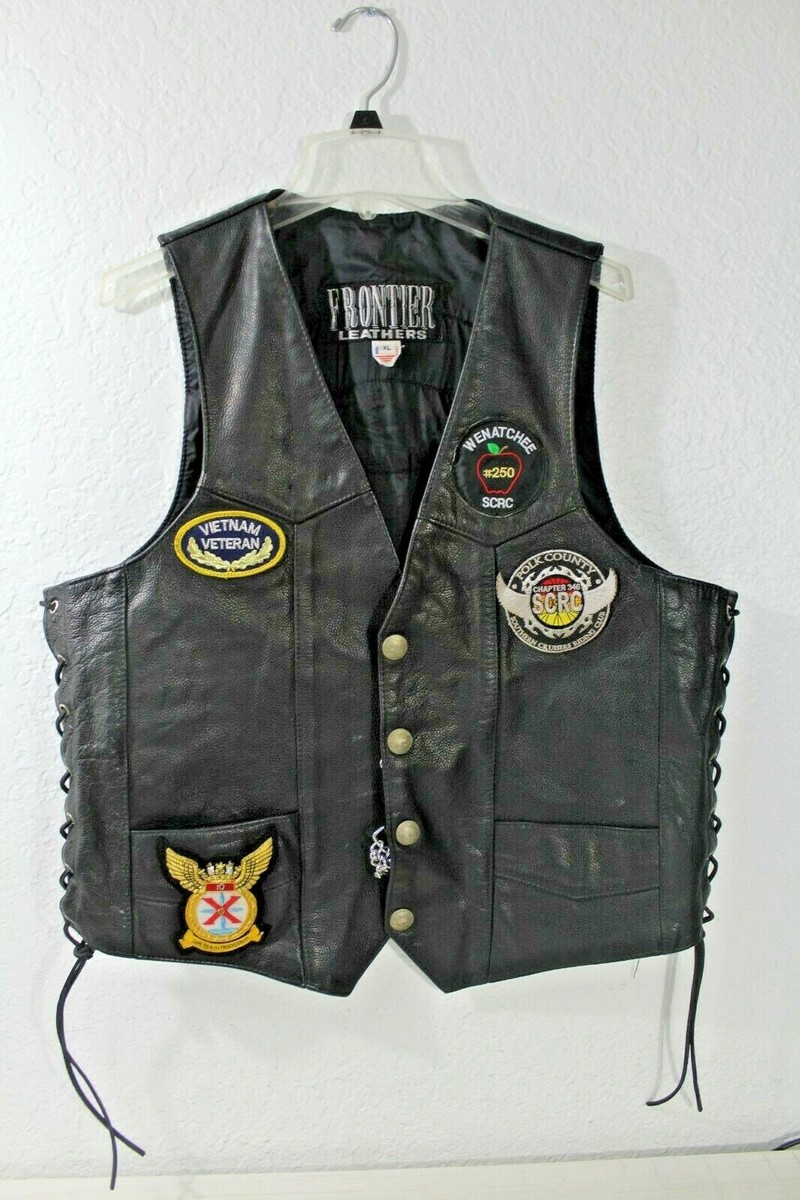 Proper Placement Of Patches On Leather Vest Biker Patches Vests