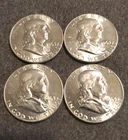 1963 Franklin Half Dollar Silver Business Strike Coin LOT OF 4