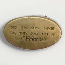 Peterbilt Truck Driver 1970s Baron Belt Buckle Taiwan Solid Brass