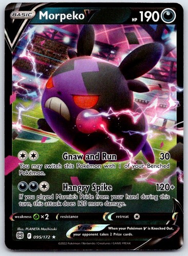 Morpeko V 095/172 Holo Ultra Rare Brilliant Stars Pokemon Near Mint