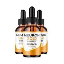 3-Pack Neuron Gold Drops, All Natural Premium Liquid Drops for Nerve Health