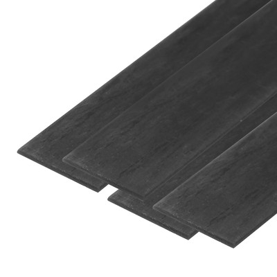 4 Pcs Carbon Fiber Strip 0.5x10mm 500mm Length Pultruded Flat Carbon Fiber Bars