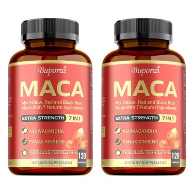 Maca 240pcs - Male Enhancement, Energy, Libido & Athletic Performance,w/Tribulus
