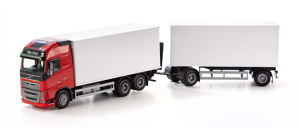 EMEK - Camion de couleur rouge avec remorque 1 + 1 essieu – VOLVO FH 6x4 - 1/... - Photo 1/1