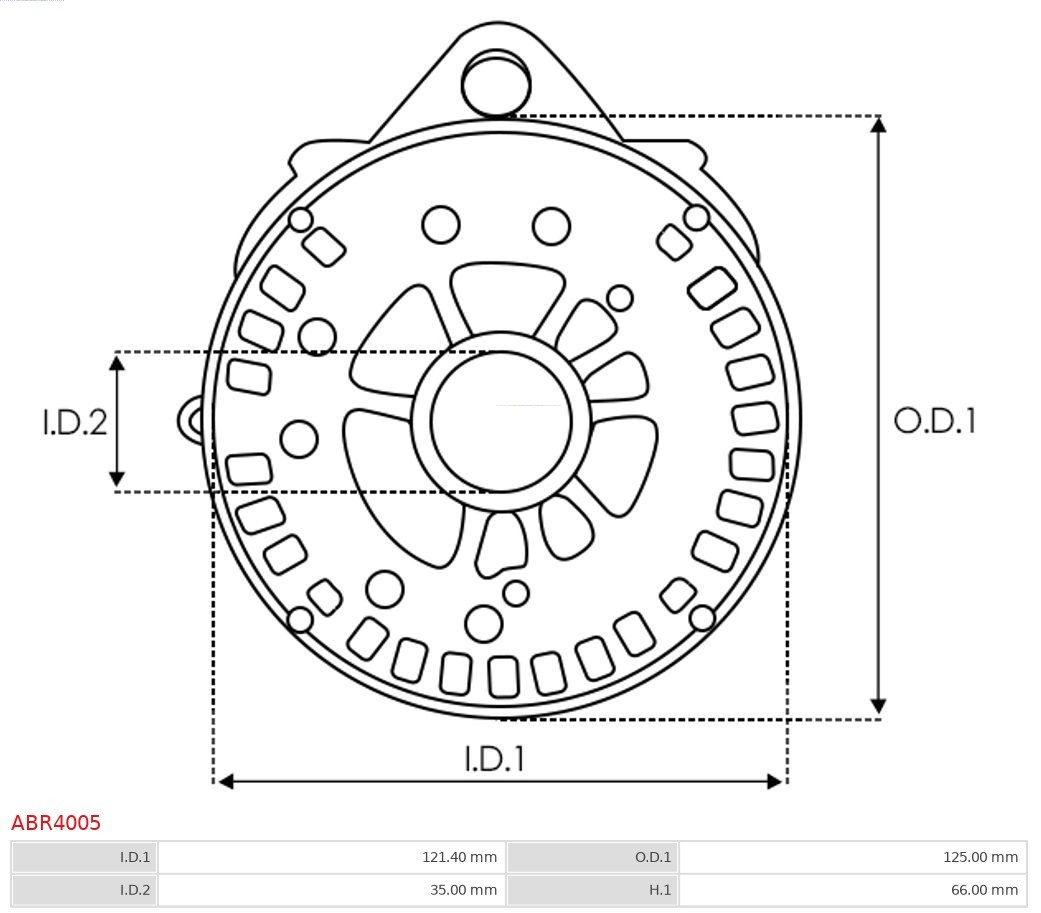 Fits AS ROZRUSZNIKI I ALTERNATORY ABR4005 REAR HOUSING   ⭐UK Stock⭐