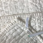 Pottery Barn Pick- Stitch Yellow & 1 EuroPillow Sham Linen Cotton 90 X 85 — photo 3