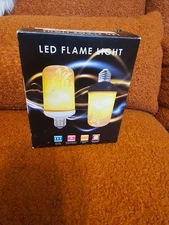 LED Flame Light Flickering Light Bulb E26 Pair