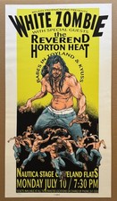 White Zombie, Reverend Horton Heat show poster by Derek Hess, Cleveland OH 1995