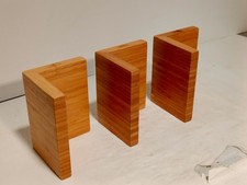 Set of 3 Front Of The House Bamboo Buffet Risers L-Shaped Display Stands
