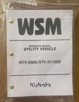 900 1200 SIDE BY SIDE SERVICE WORKSHOP MANUAL KUBOTA RTV-X900 RTV
