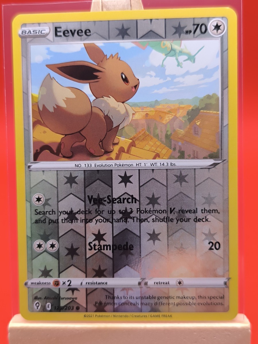 Eevee 125/203 Evolving Skies Reverse Holo Pokemon Card | eBay UK