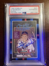 1988 Donruss Puzzle Stan Musial PSA DNA AUTO COA Baseball Card Signed HOF 500 HR