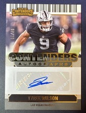 2024 Tyree Will Panini Contenders Football Auto Gold /10 Raiders Signature Card