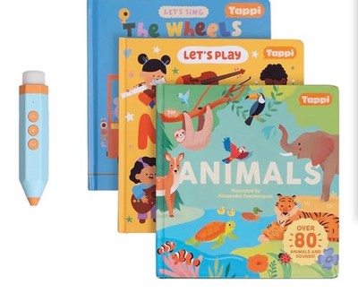Tappi Interactive Learning System for Kids (Ages 2 6)   Starter Set with 3 Books