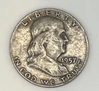 1957-D Franklin Half Dollar 90% Silver | Denver Mint | Circulated