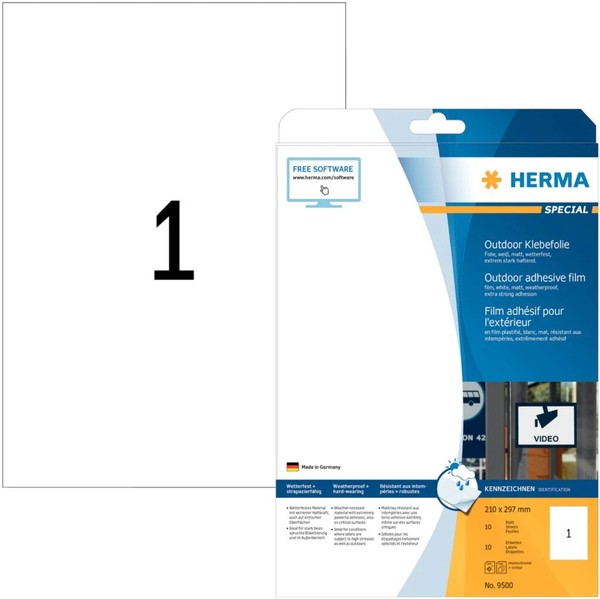 1 Bis 40X Herma Outdoor Folien-Etiketten Special, 210 X 297 Mm Spare Bis Zu 42%-image