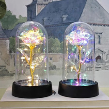 1pc Artificial Rose Eternal LED Flower Gift  Romantic Valentine  s  Wedding Decor
