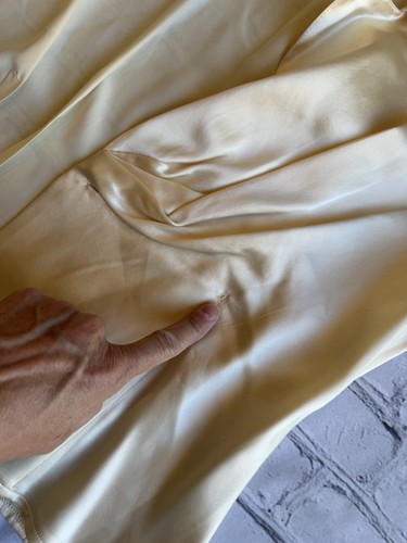 True Vintage 1980's Ivory Blouse 100% Silk Anne Klein ll Size 4 Petite Cufflinks - Picture 19 of 22