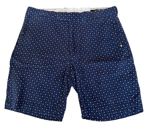Ralph Lauren RLX Shorts Mens 33 Waist 8 Inseam Classic Fit Navy with Polka Dots