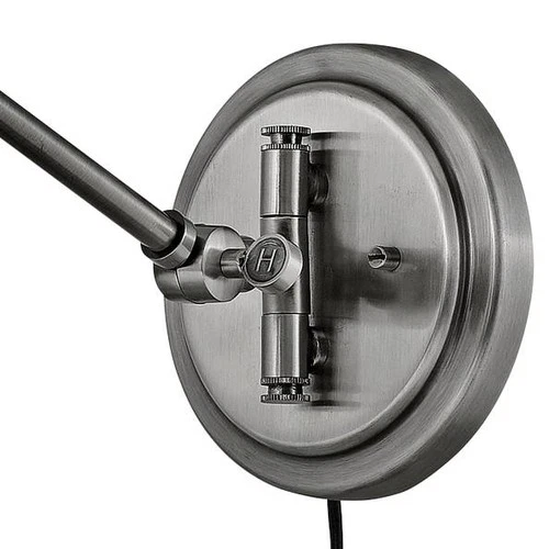 Hinkley Sconce Arti Swing Arm Single Sconce 10.25" Polished Antique Nickel - Picture 3 of 3