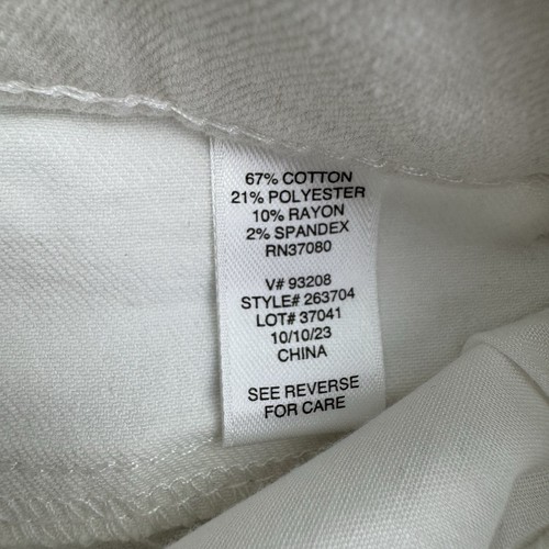 Charlotte By Cato Girls White Jeans Size 10 Straight Leg Denim - Picture 5 of 9