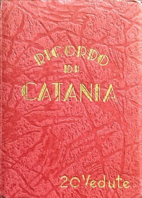 Vintage Ricordo Di Catania 20 Vedute Color Accordion Photo Booklet Sicily Italy