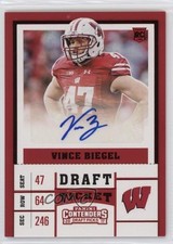 2017 Panini Contenders Draft Picks Ticket Red Foil Vince Biegel #264 Auto qf8